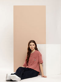 Difference of Opinion Women Oversized Drop Shoulder Ultra Soft Drapey Cotton T-Shirt