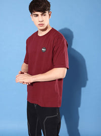 Difference of Opinion Men Pure Cotton Printed Oversized T-shirt