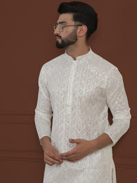 SOJANYA LUXE Motif Etnik Bersulam Kurta Lurus Labuci