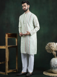 SOJANYA LUXE Kurta Biasa Sulam dengan Pijama