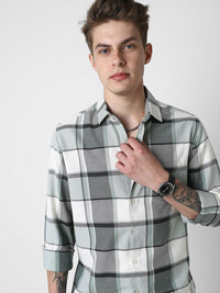 VASTRADO Men Classic Tartan Checks Opaque Checked Casual Shirt