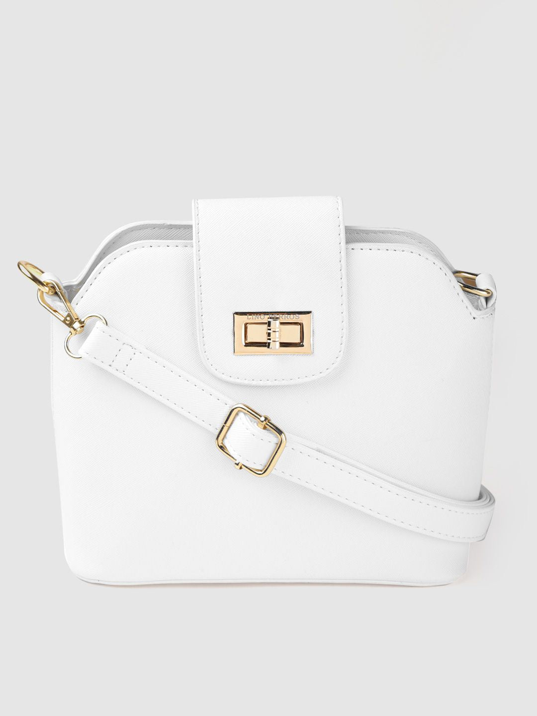 Lino Perros Women White Solid Sling Bag