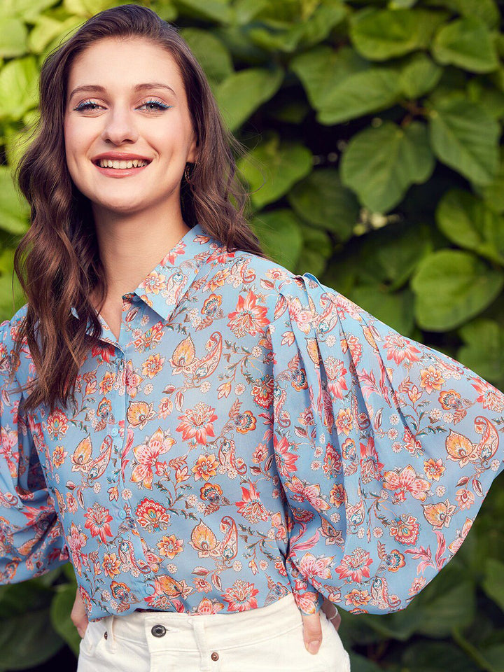 STREET 9 Floral Printed Comfort Fit Casual Shirt