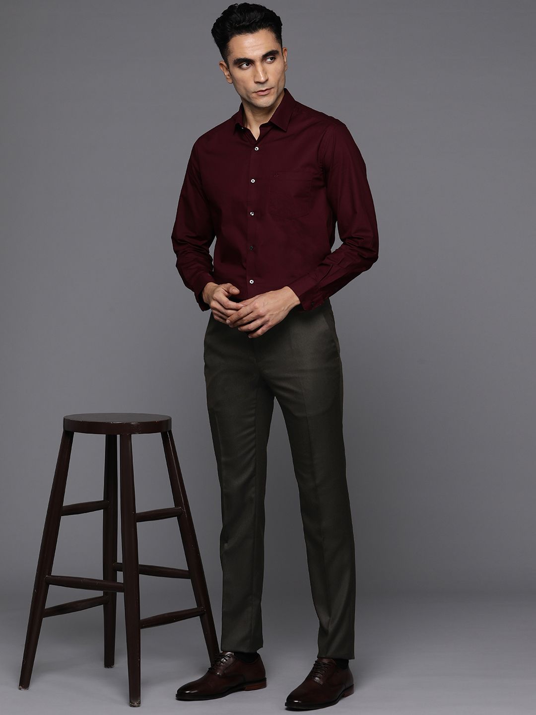 Raymond Men Slim Fit Formal Trousers