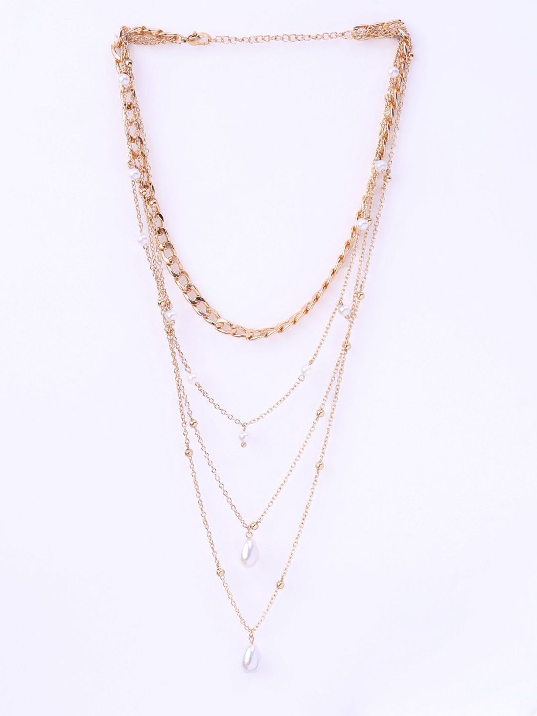 VOGUE PANASH Rantai Bersalut Emas Dengan Kalung Berlapis Manik