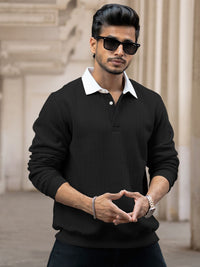 Powerlook Men Solid Polo Collar Cotton T-shirt
