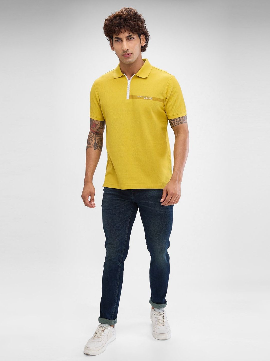 SPYKAR Men Polo Collar Solid Slim Fit T-Shirt