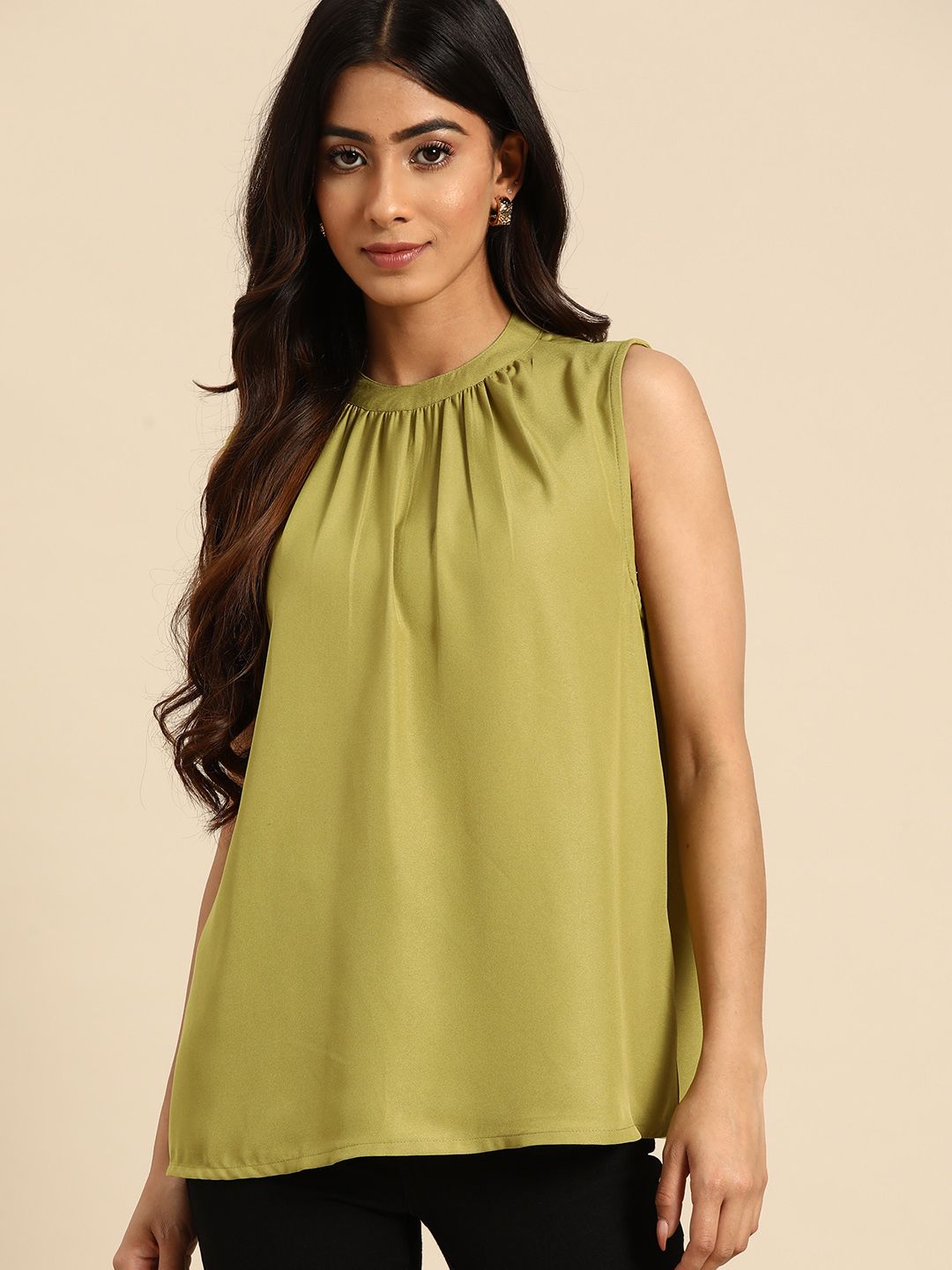 all about you Mandarin Collar Top