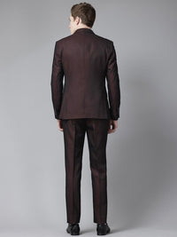 Park Avenue Self Design Super Slim Fit Single-Breasted 3-Piece Party Suit