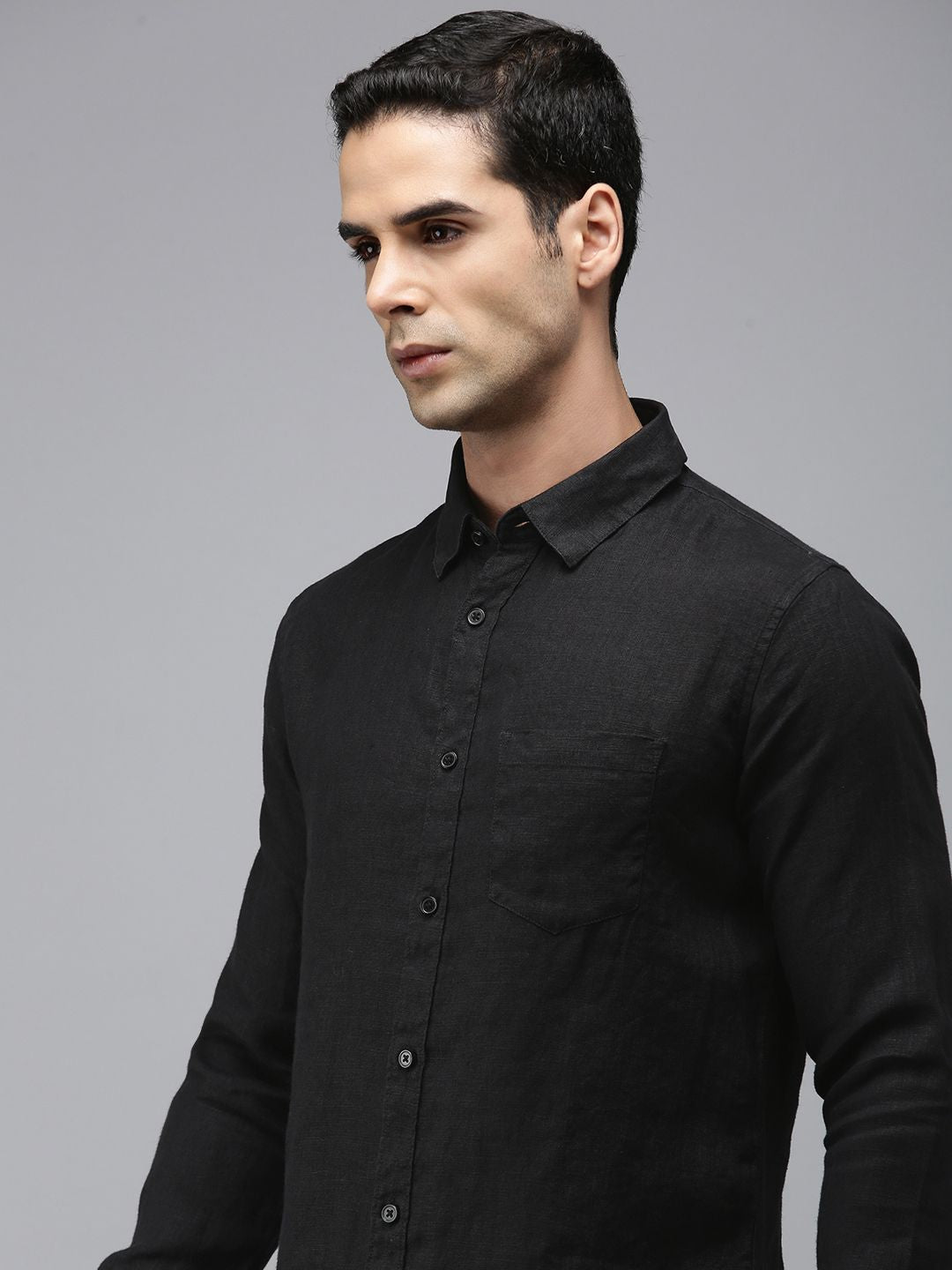 SPYKAR Solid Slim Fit Pure Linen Casual Shirt