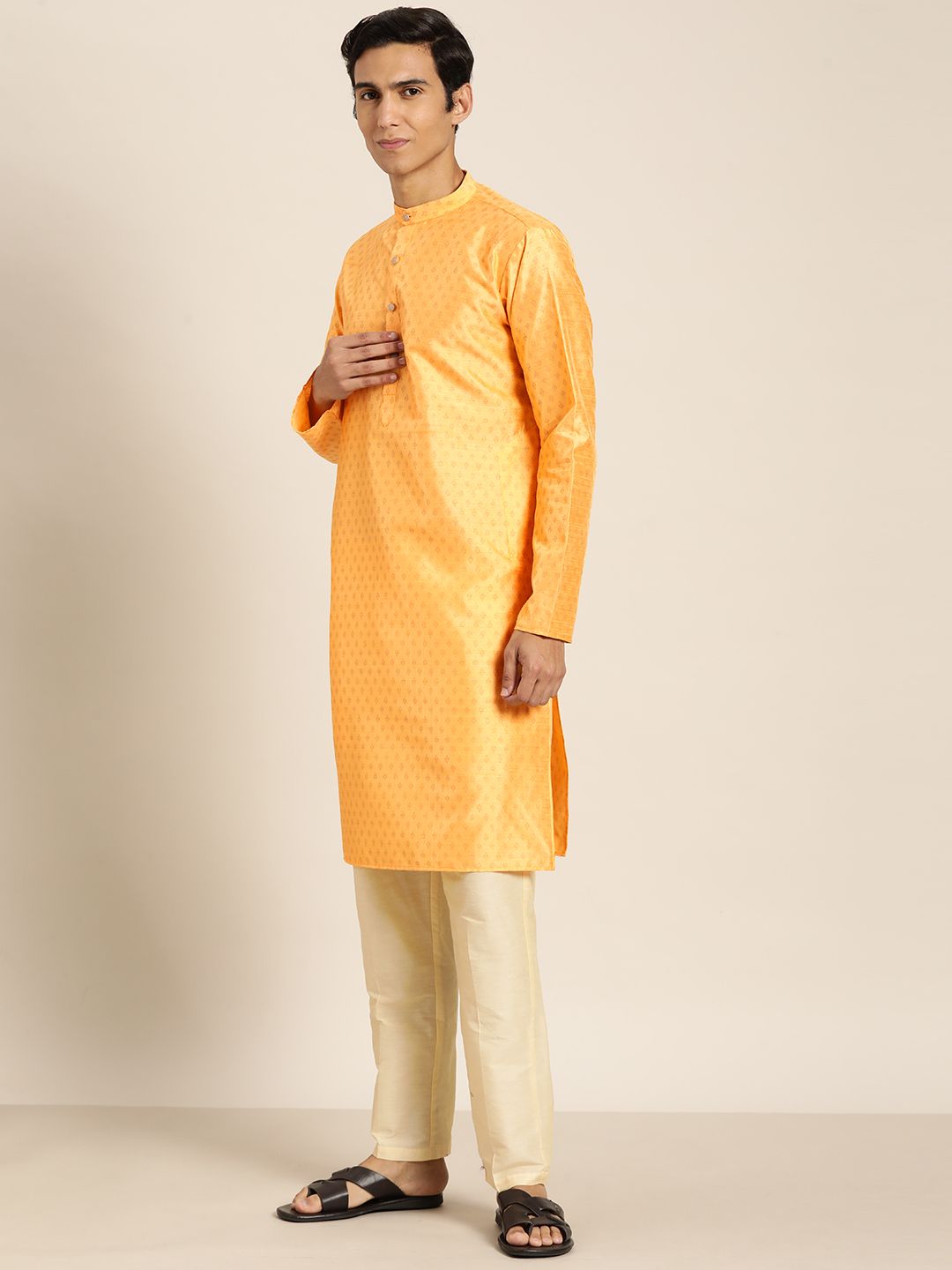 SOJANYA Ethnic Motifs Printed Silk Blend Kurta