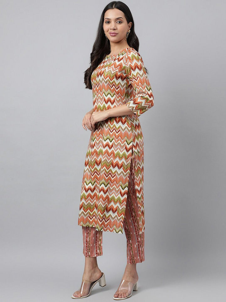 KALINI Women Printed Regular Kurta with Trousers