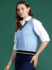 DressBerry Cable Knit Sweater Vest