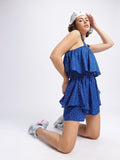 DressBerry Brady Blue Smock It Up Layered Polka Dreams Playsuit