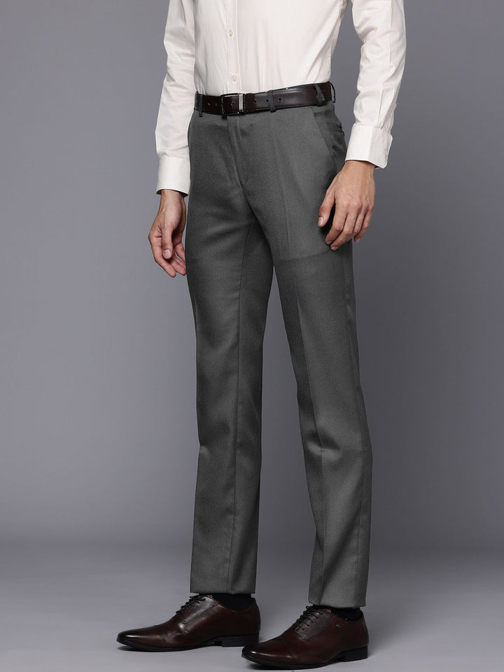 Raymond Men Textured Slim Fit Trousers