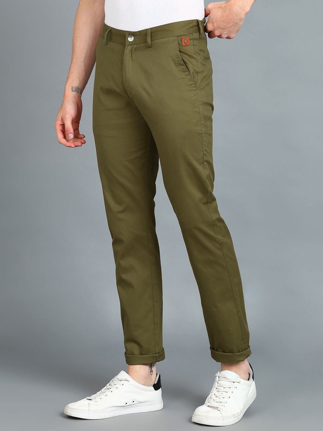 Urbano Fashion Men Slim Fit Easy Wash Pure Cotton Chinos