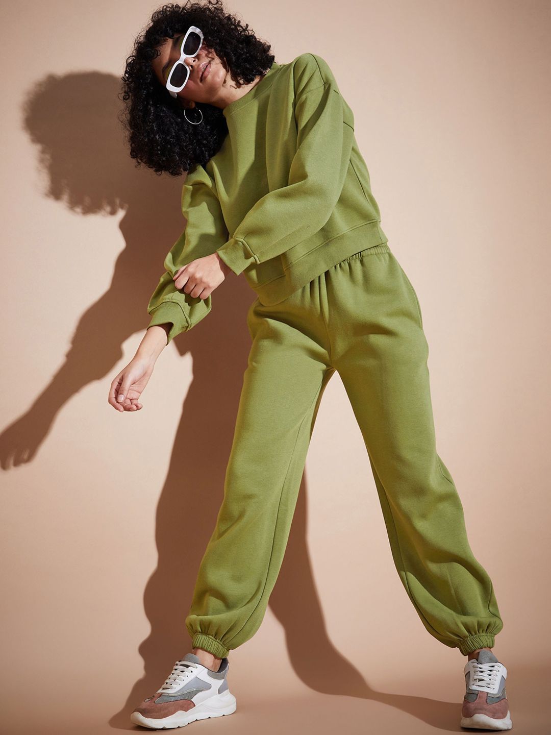 SASSAFRAS BASICS Women Relaxed Fit Mid-Rise Fleece Joggers