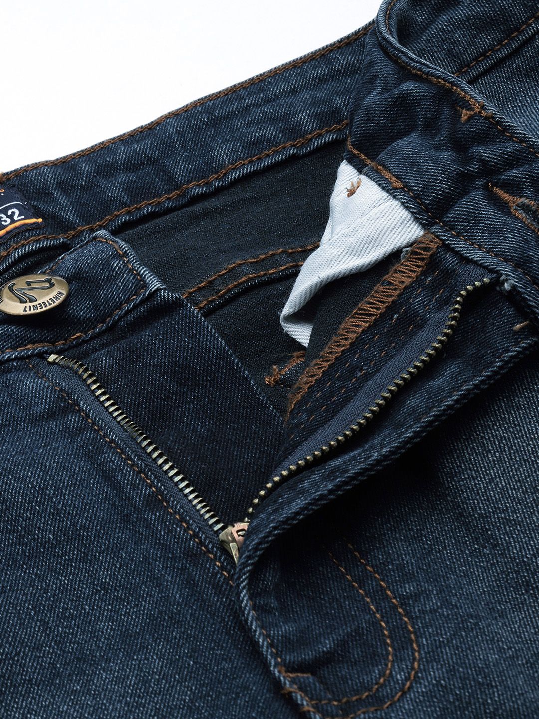 The Indian Garage Co Men Carrot Fit Low Distress Light Fade Jeans