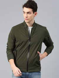 HRX by Hrithik Roshan Men Olive Green Solid Active Bomber Jacket