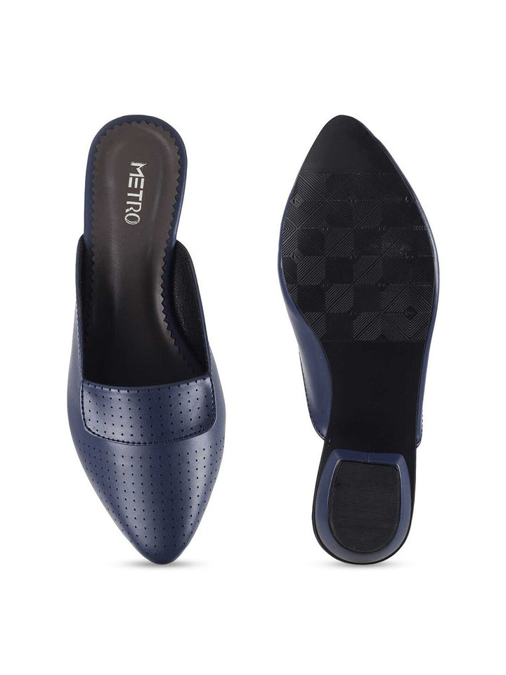 Metro Pointed Toe Block Mules