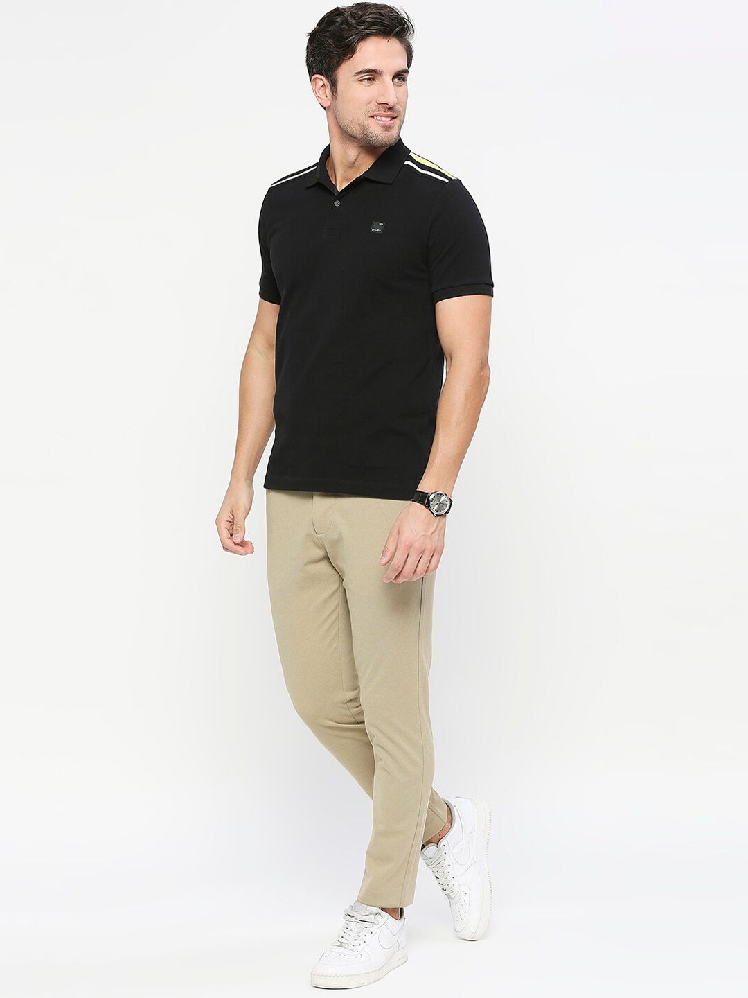 Being Human Men Regular Fit Mid-Rise Cotton Chinos Trousers