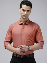 Park Avenue Opaque Self Design Textured Pure Cotton Formal Shirt