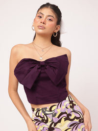 DressBerry Corset Craze Bow Detail Crop Top