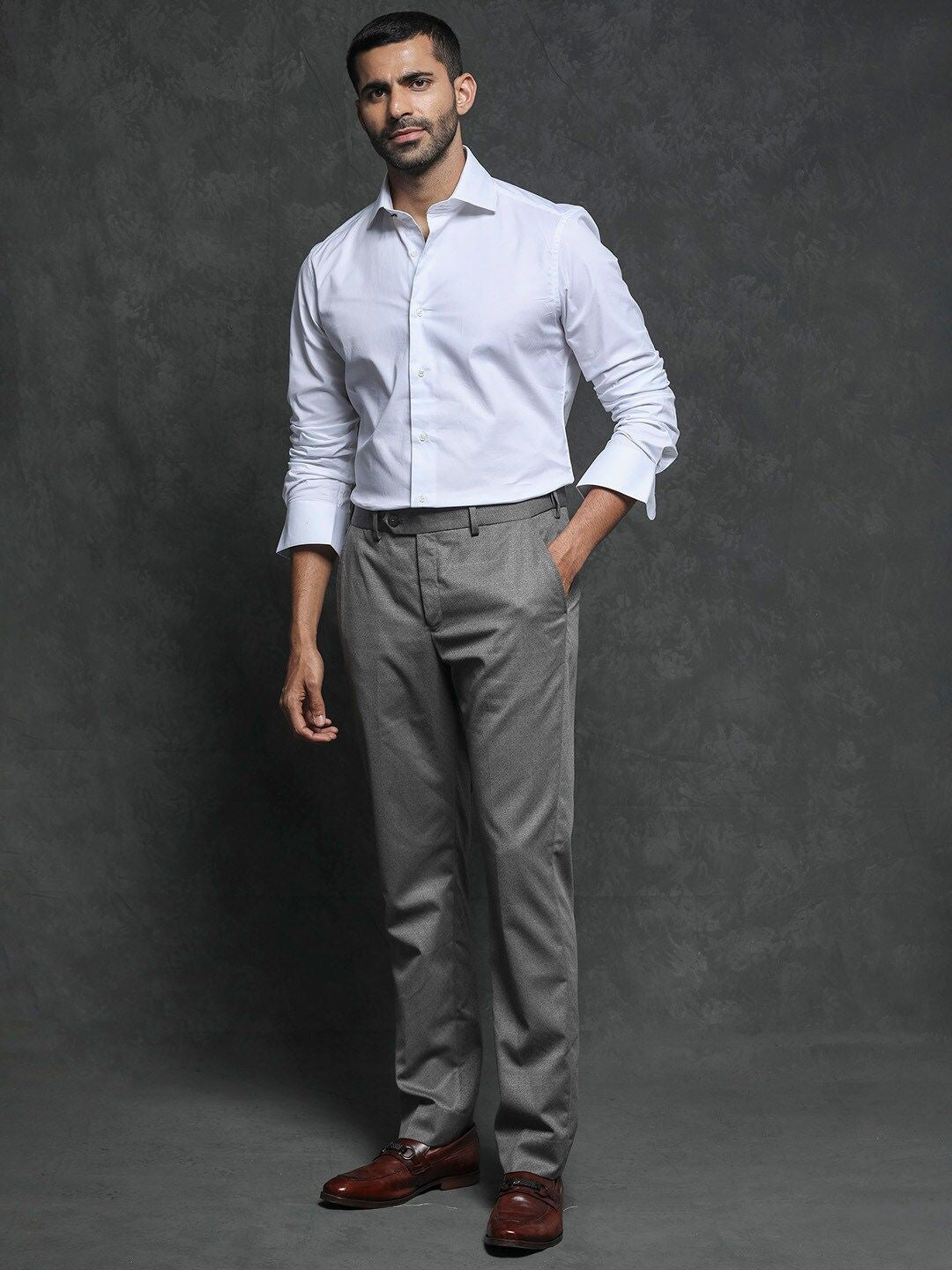 RARE RABBIT Men Ronas Slim Fit Cotton Formal Shirt