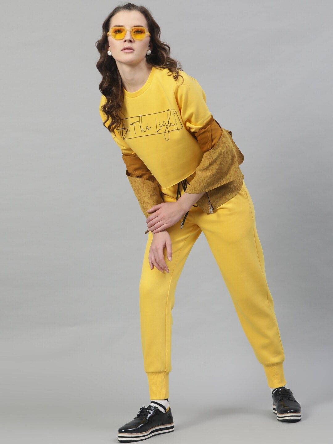 STREET 9 BASICS Women Yellow Regular Fit Solid Joggers