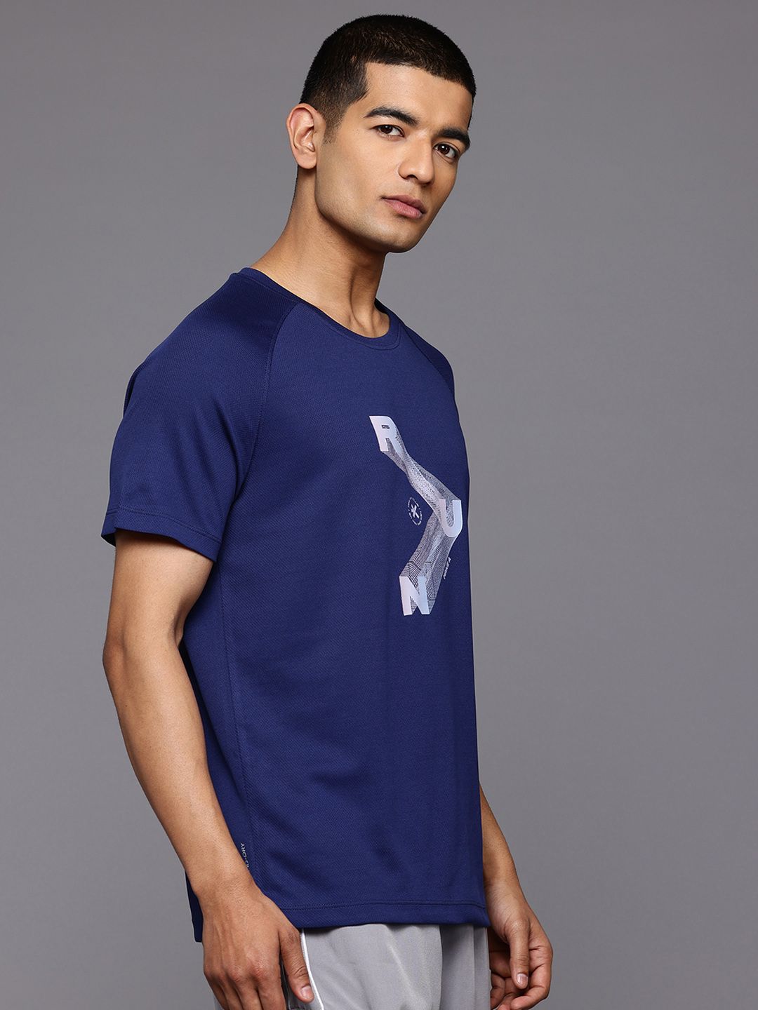 HRX by Hrithik Roshan Typography Printed Rapid-Dry Running T-shirt