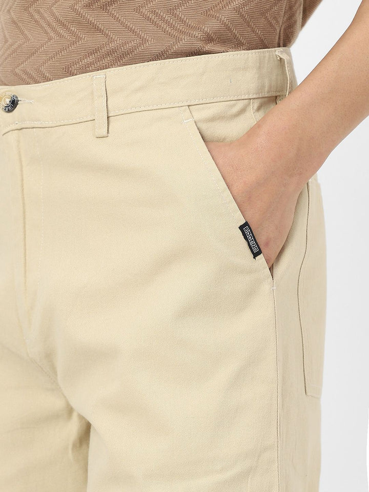 Urbano Fashion Men Loose Baggy Fit Solid Cargo Chino Pant with 6 Pockets Non-Stretchable