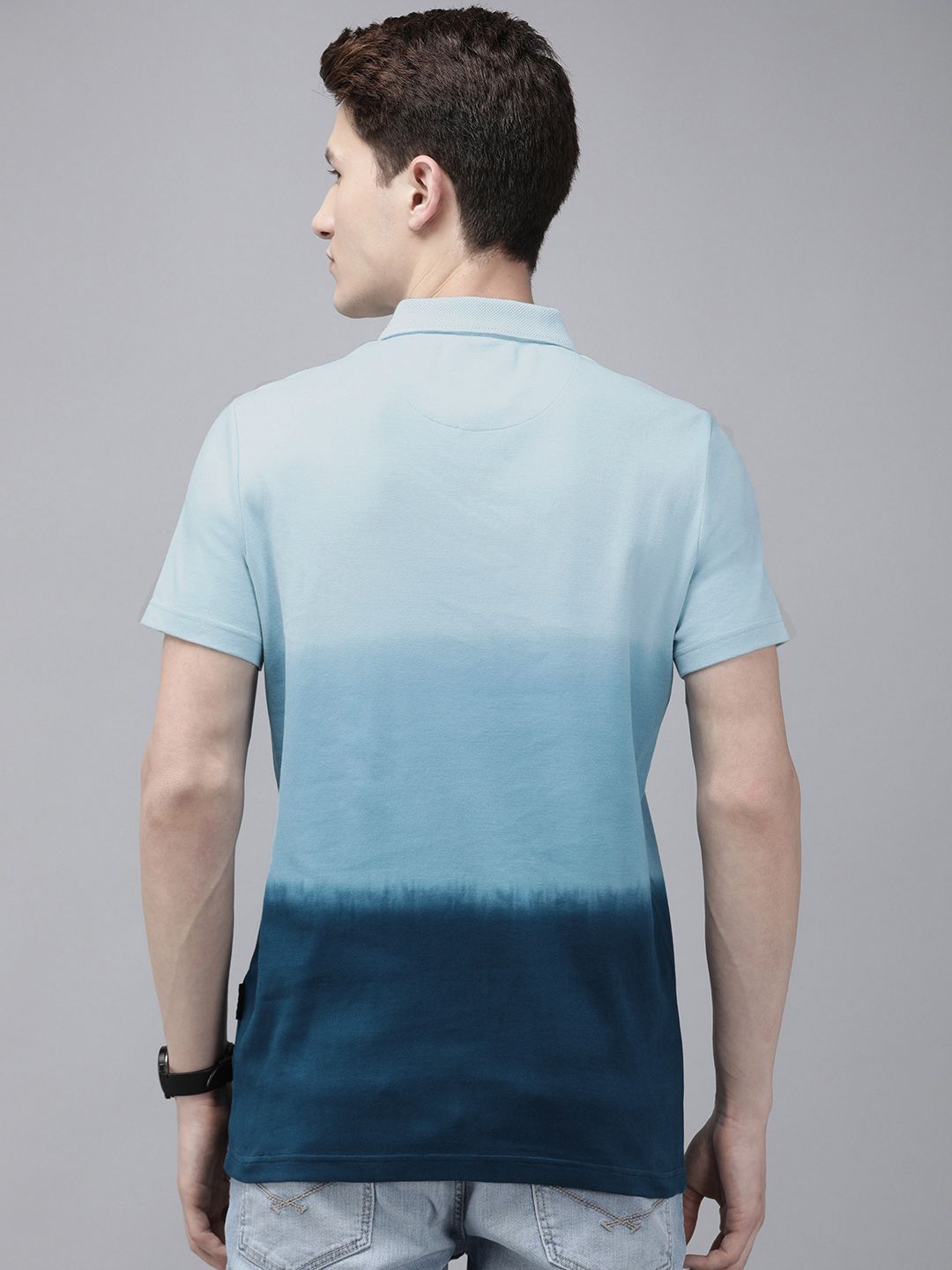 THE BEAR HOUSE Ardor Edition Men Pure Cotton Dyed Polo Collar Slim Fit T-shirt
