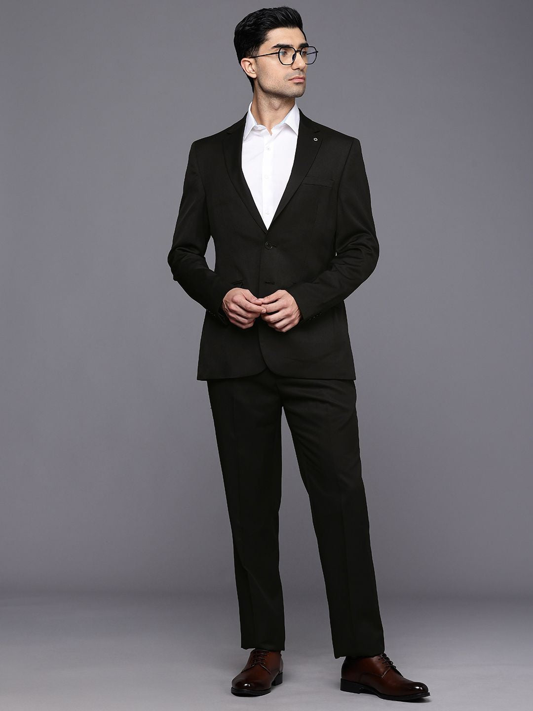 Raymond Contemporary Fit Notched Lapel Single-Breasted Formal 2 Piece Suits