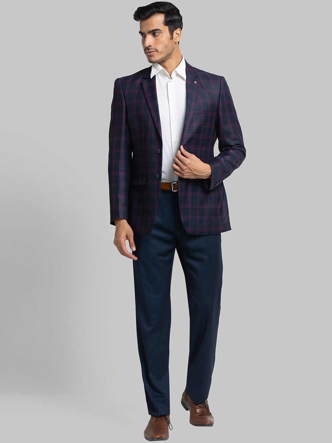Raymond Men Checked Single Breasted Formal Blazers