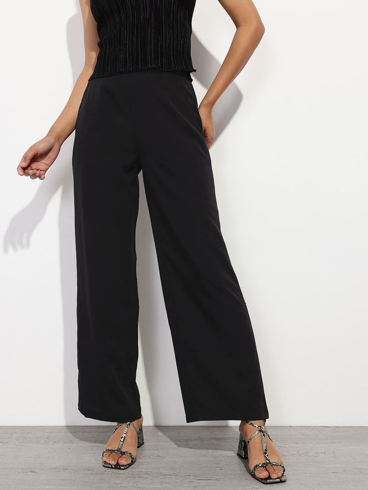 DressBerry Women Elevated Basics Parallel Trousers