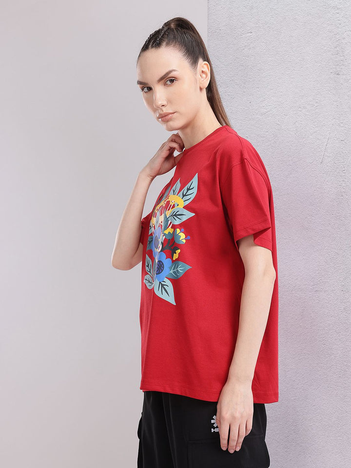 HRX by Hrithik Roshan Women Printed Relaxed Fit T-shirt