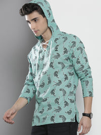 The Indian Garage Co Men Sea Green Printed T-shirt
