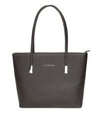 Lino Perros Coffee Brown Solid Laptop Bag