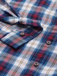 The Indian Garage Co Men Tartan Checked Cotton Casual Shirt