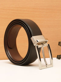 Teakwood Leathers Men Textured Leather Reversible Formal Belt