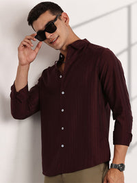 Thomas Scott Men Classic Slim Fit Opaque Casual Shirt