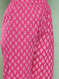 KALINI Women Ethnic Motifs Printed Empire Gotta Patti Kurta with Trousers & With Dupatta