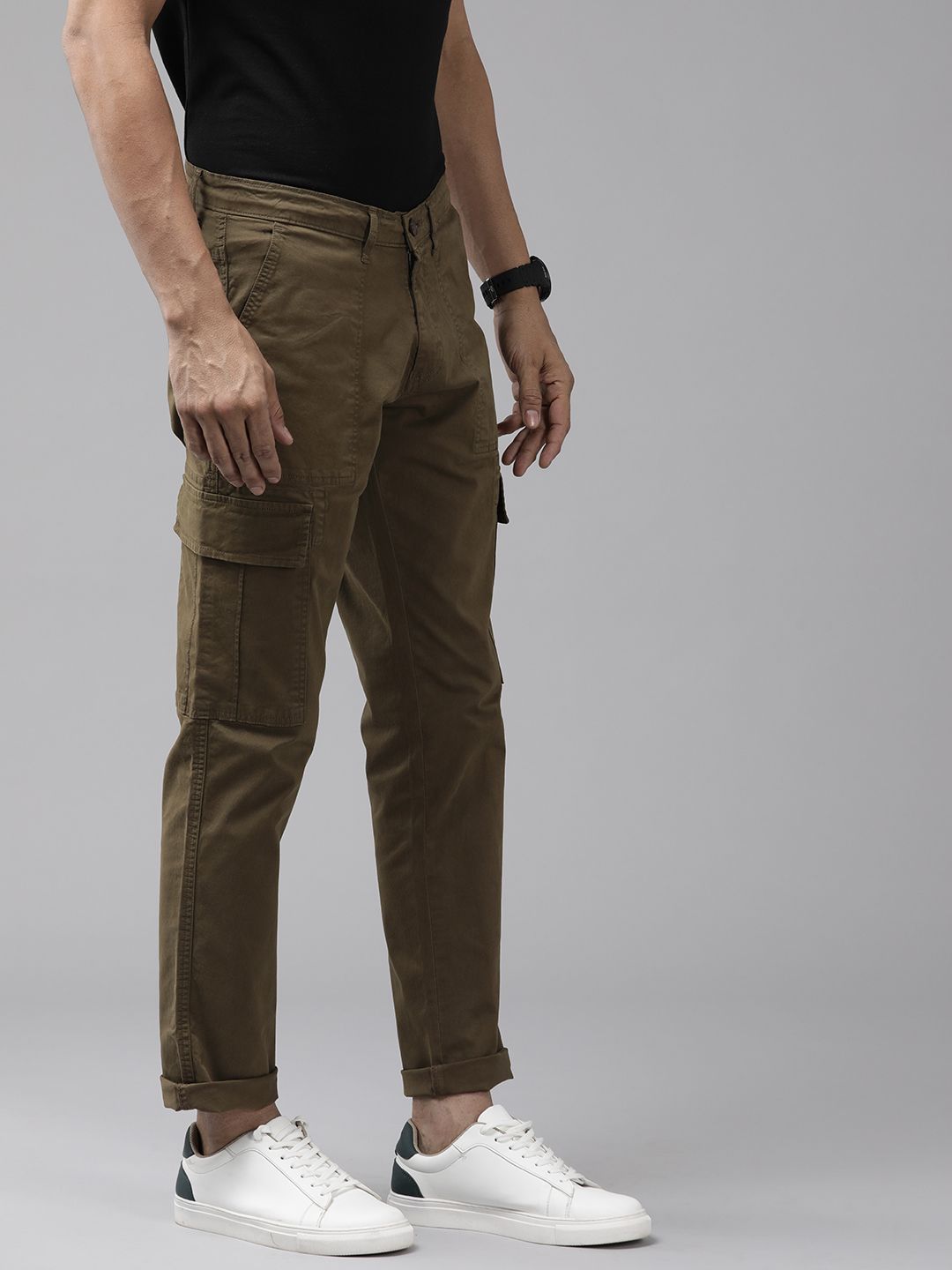 SPYKAR Men Regular Fit Cargo Trousers