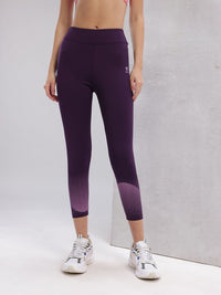 HRX by Hrithik Roshan Women Mid-Rise Striped Detail Rapid-Dry Lifestyle Tights