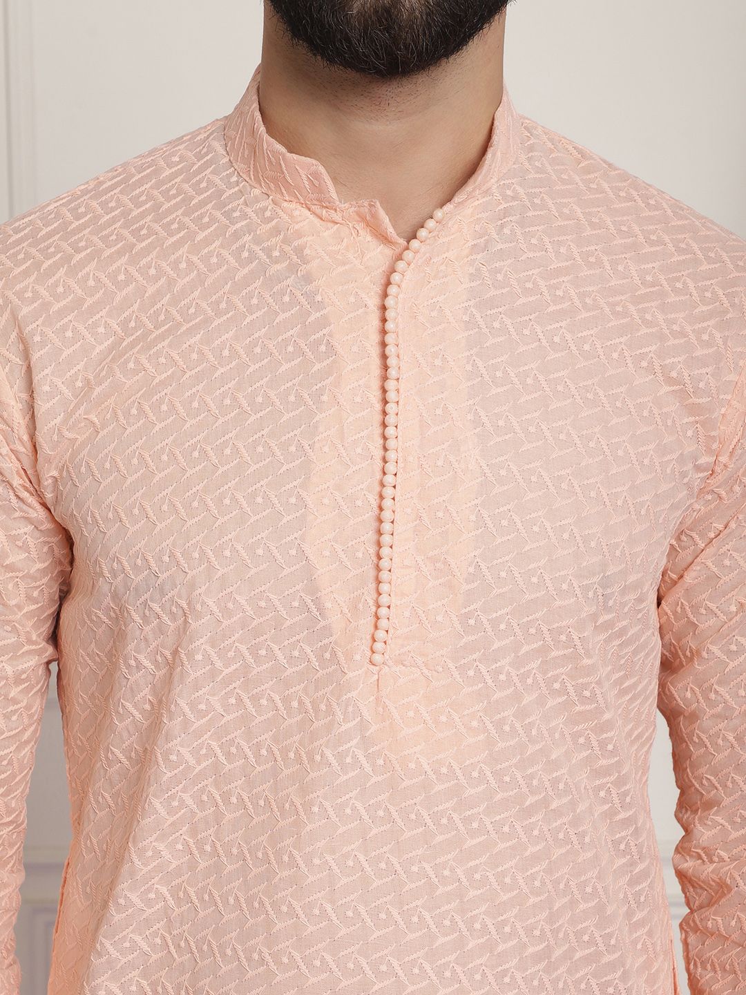 SOJANYA Kurta Chikankari Sulam Bunga Kapas Tulen