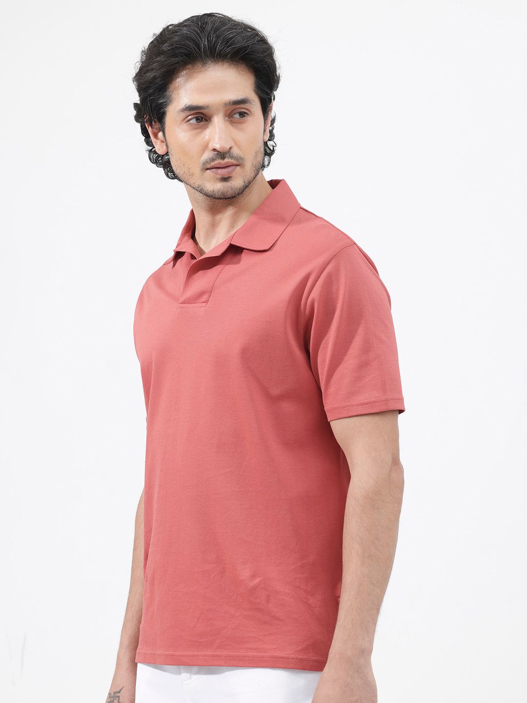 RARE RABBIT Men Brillio Regular Fit Polo Collar T-Shirt