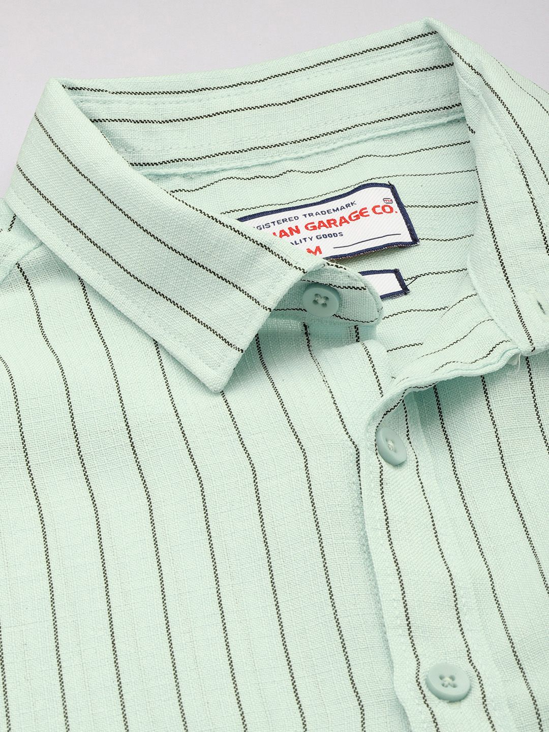 The Indian Garage Co Slim Fit Opaque Striped Casual Shirt