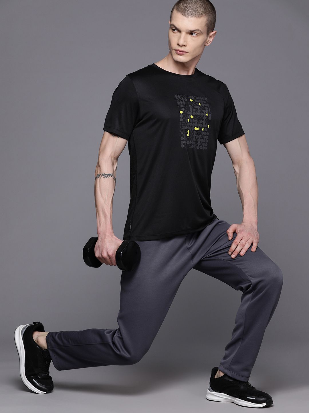 HRX by Hrithik Roshan Men Printed Rapid-Dry Training T-shirt