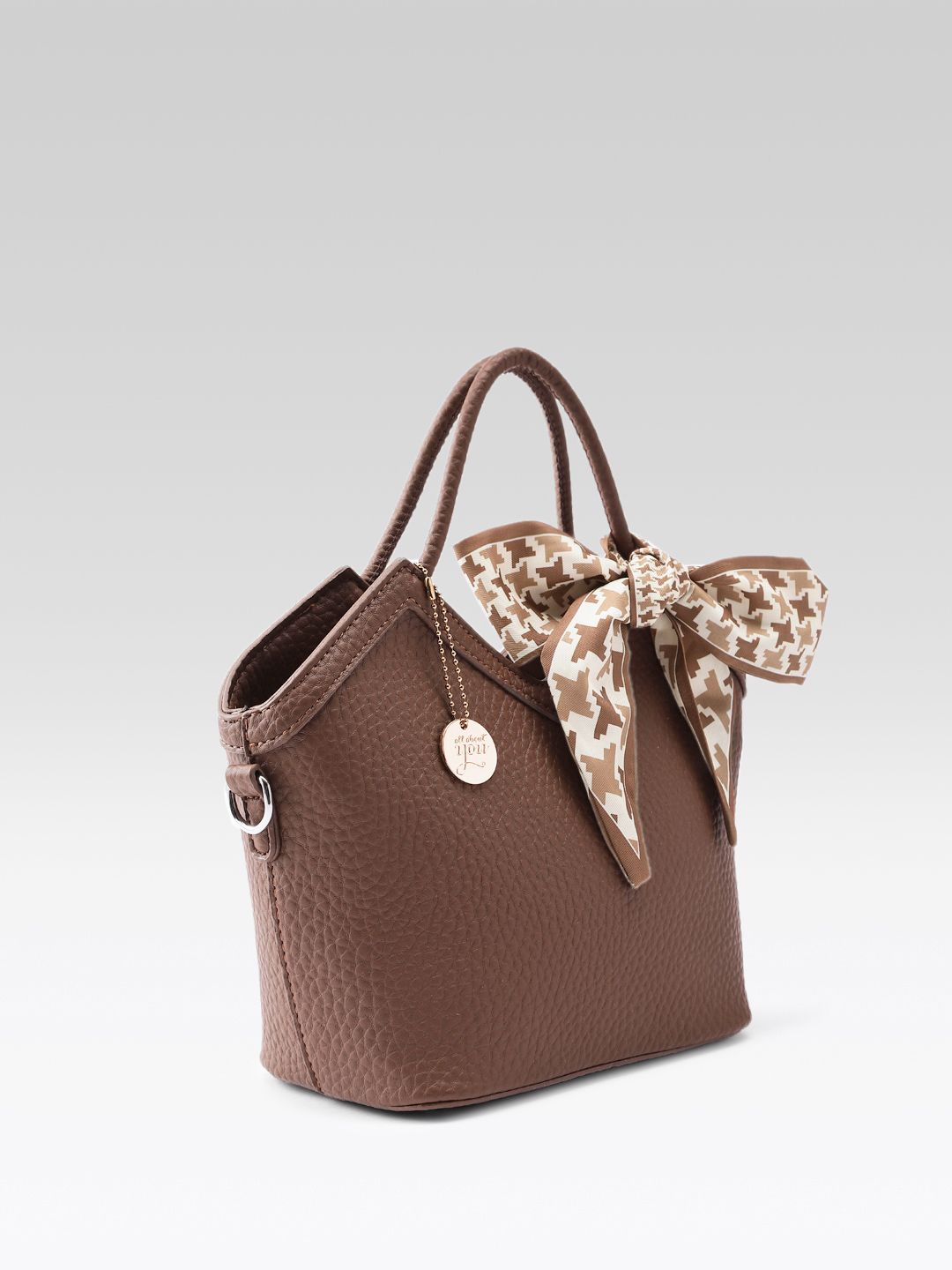 all about you Structured Handheld Bag with Bow Detail