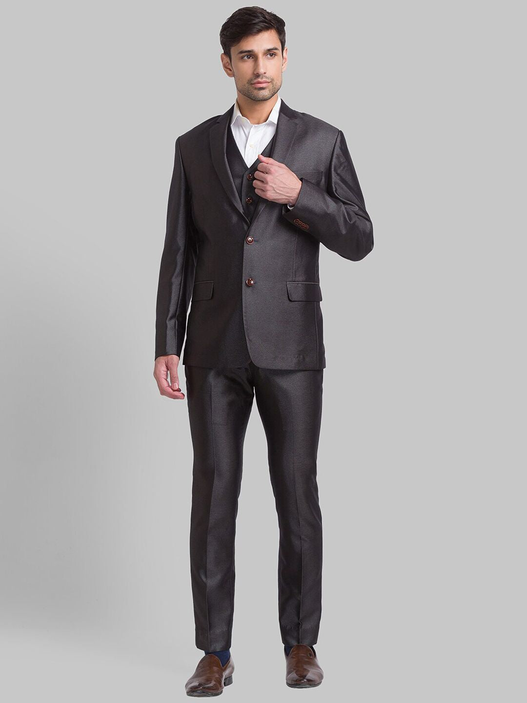 Park Avenue Men Super Slim-Fit Single Breasted 3 Pc Suits